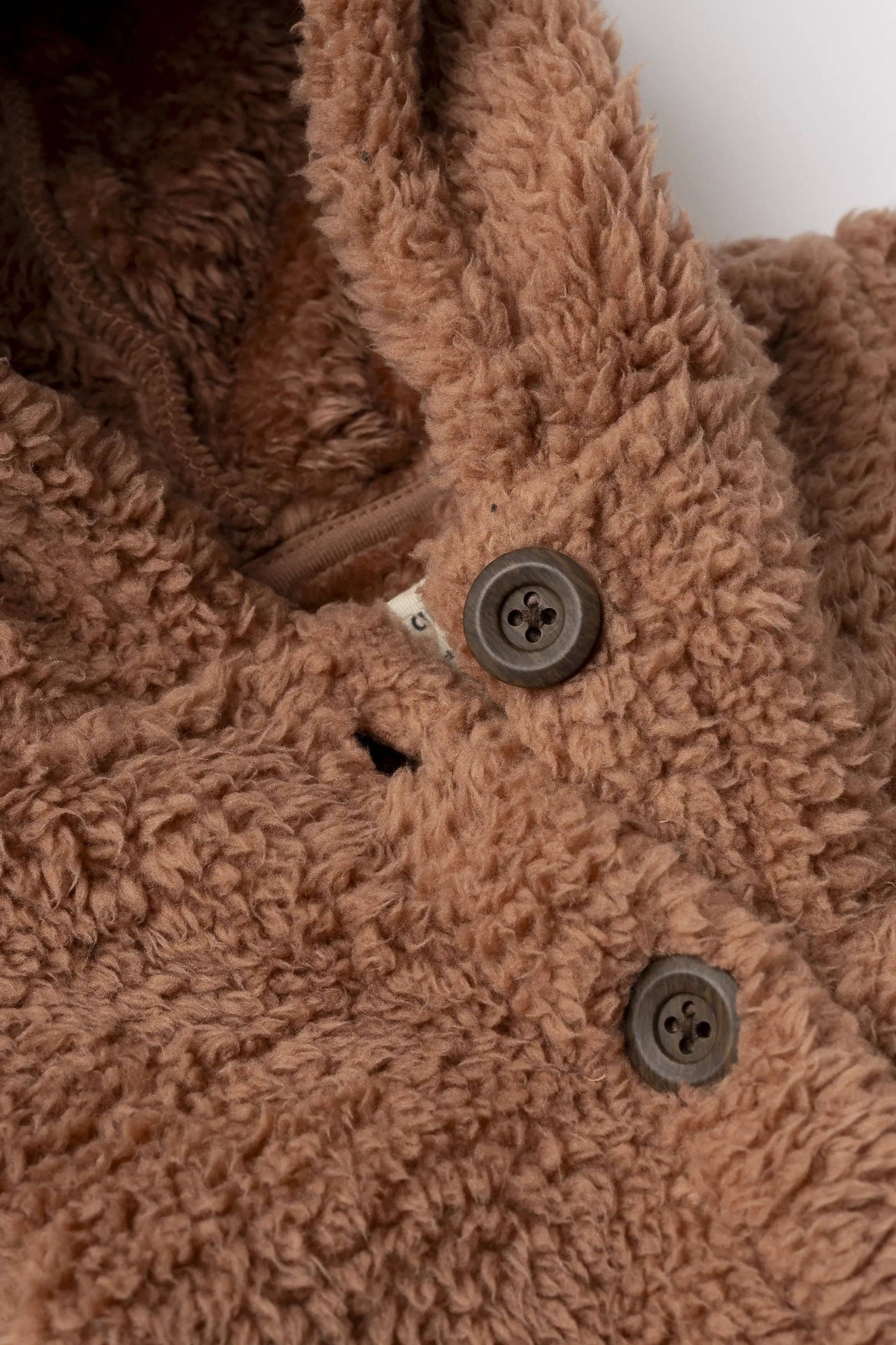 Baby Sherpa Teddy Cardigan_Caramel Brown