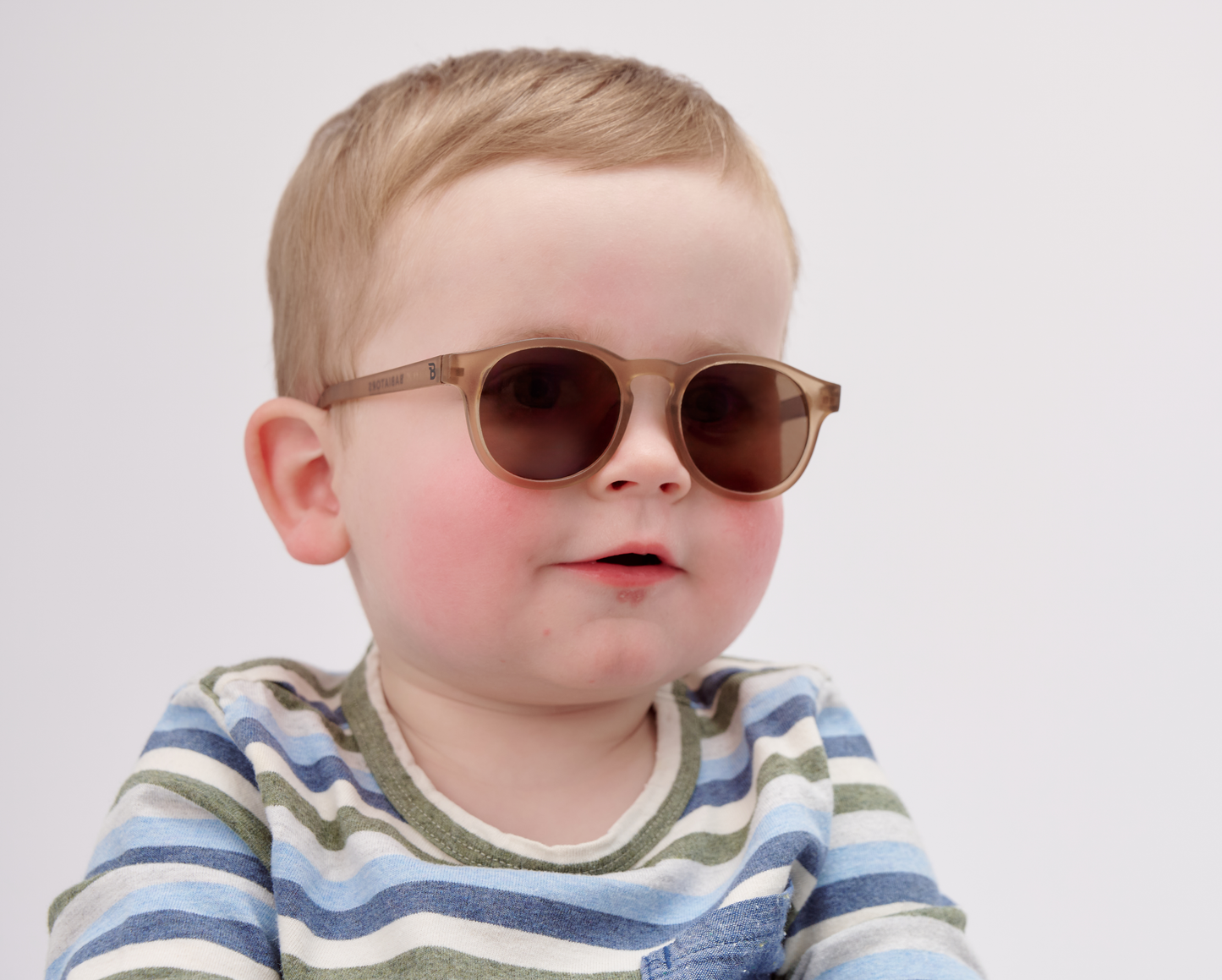 Transparent Keyhole Sunglasses with - Cocoa Cloud Amber Lens