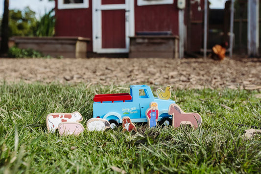Magnetic Wooden Vehicle Play Set | Farm Truck