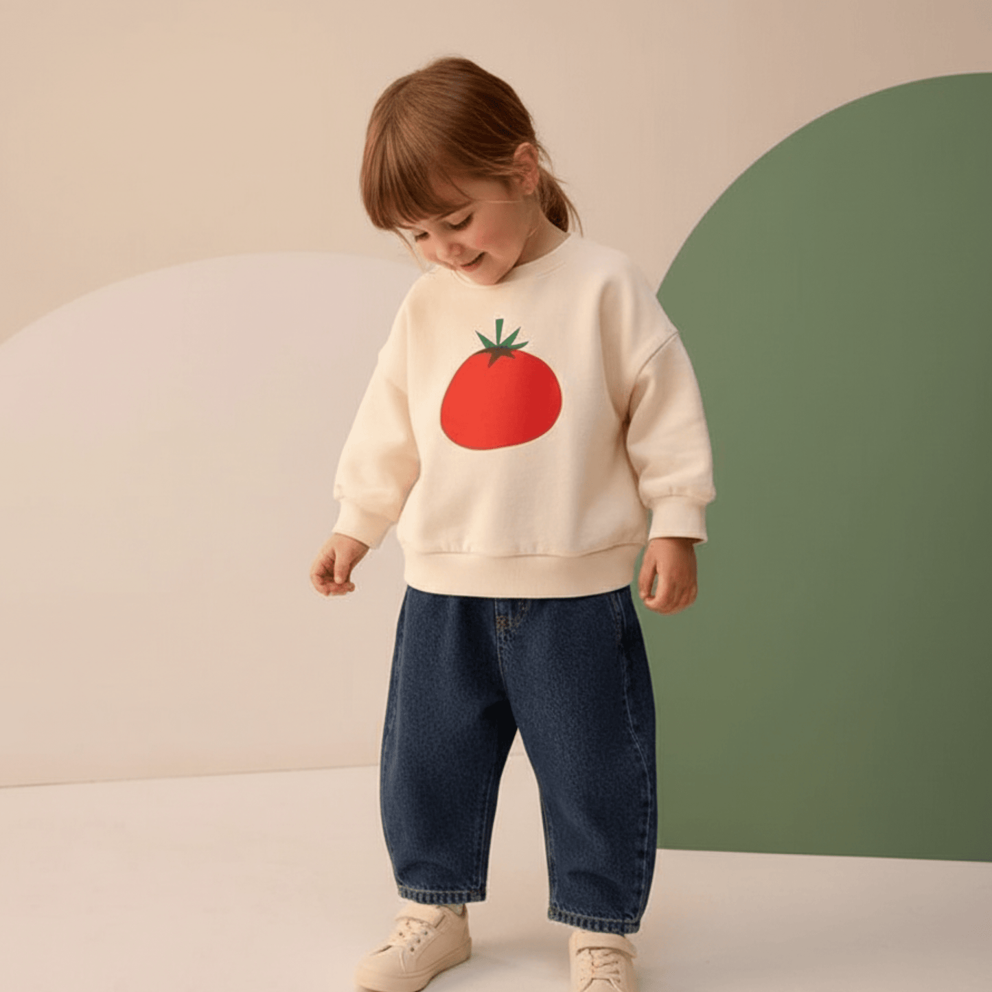 Organic Cotton Sweatshirt - Tomato