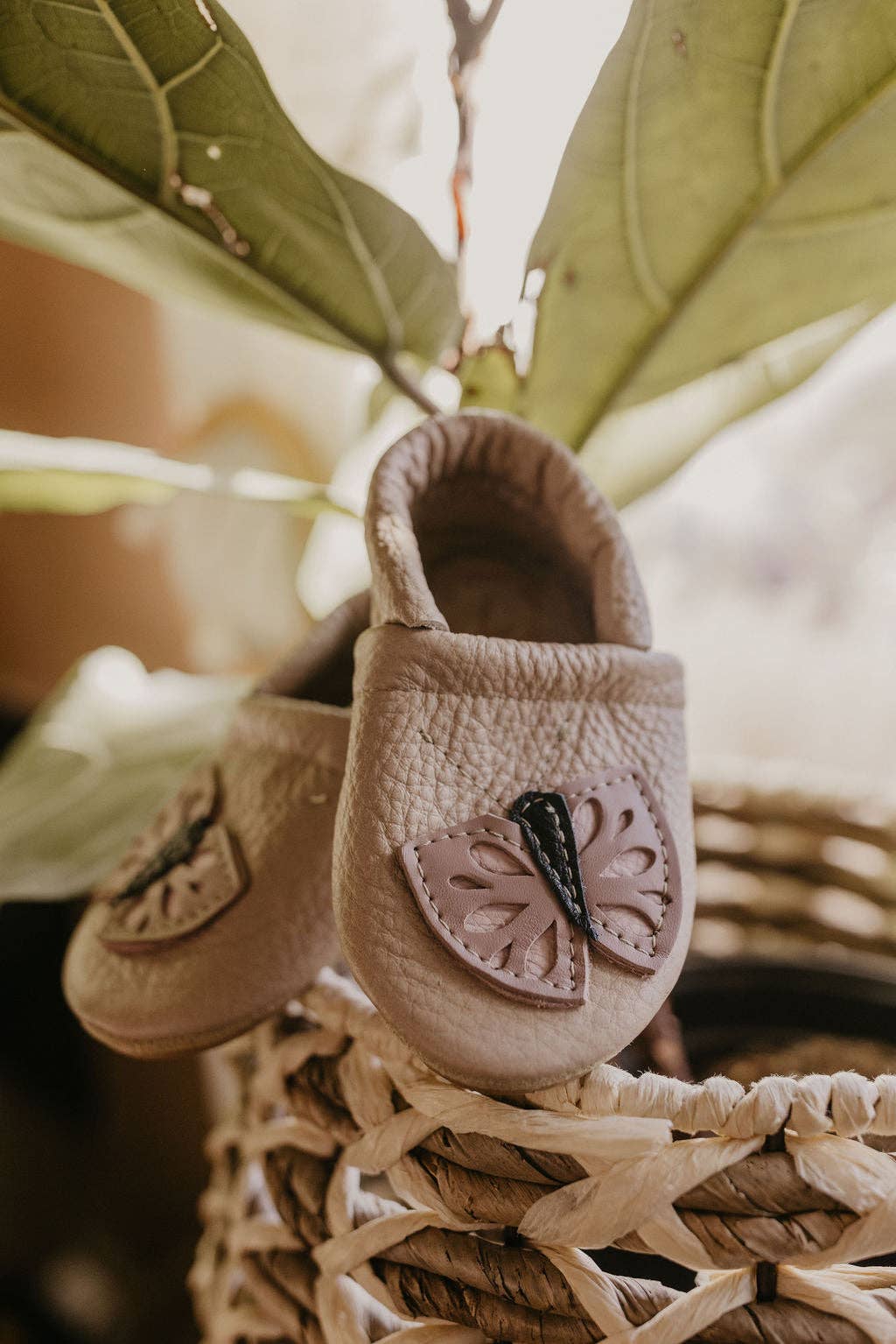 Oyster Butterflies // Cute Critters Leather Shoes Baby and Toddler
