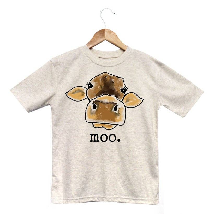 MOO Cow Country Western Apparel Farm Boy Clothes Girl Tee