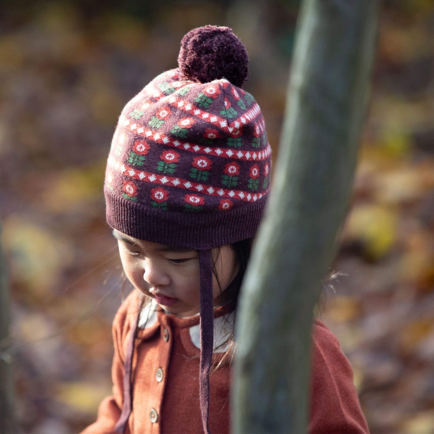 Collecting Flowers Knitted Hat