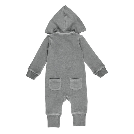 Organic Cozy Zipper Romper in Mist