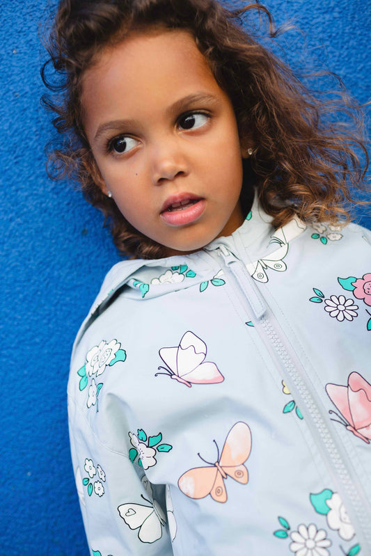 Flower and Butterfly Color Changing Raincoat