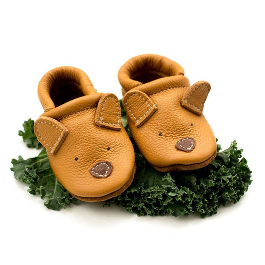 Honey Bear Critters Leather Baby Moccasins & Toddler Shoes