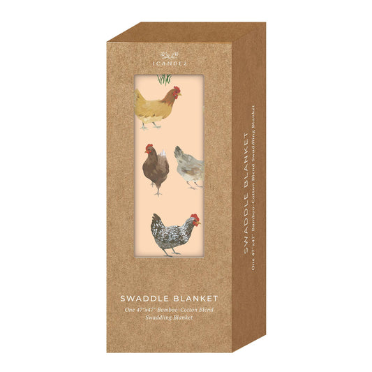 Chicken Meadows Baby Swaddle
