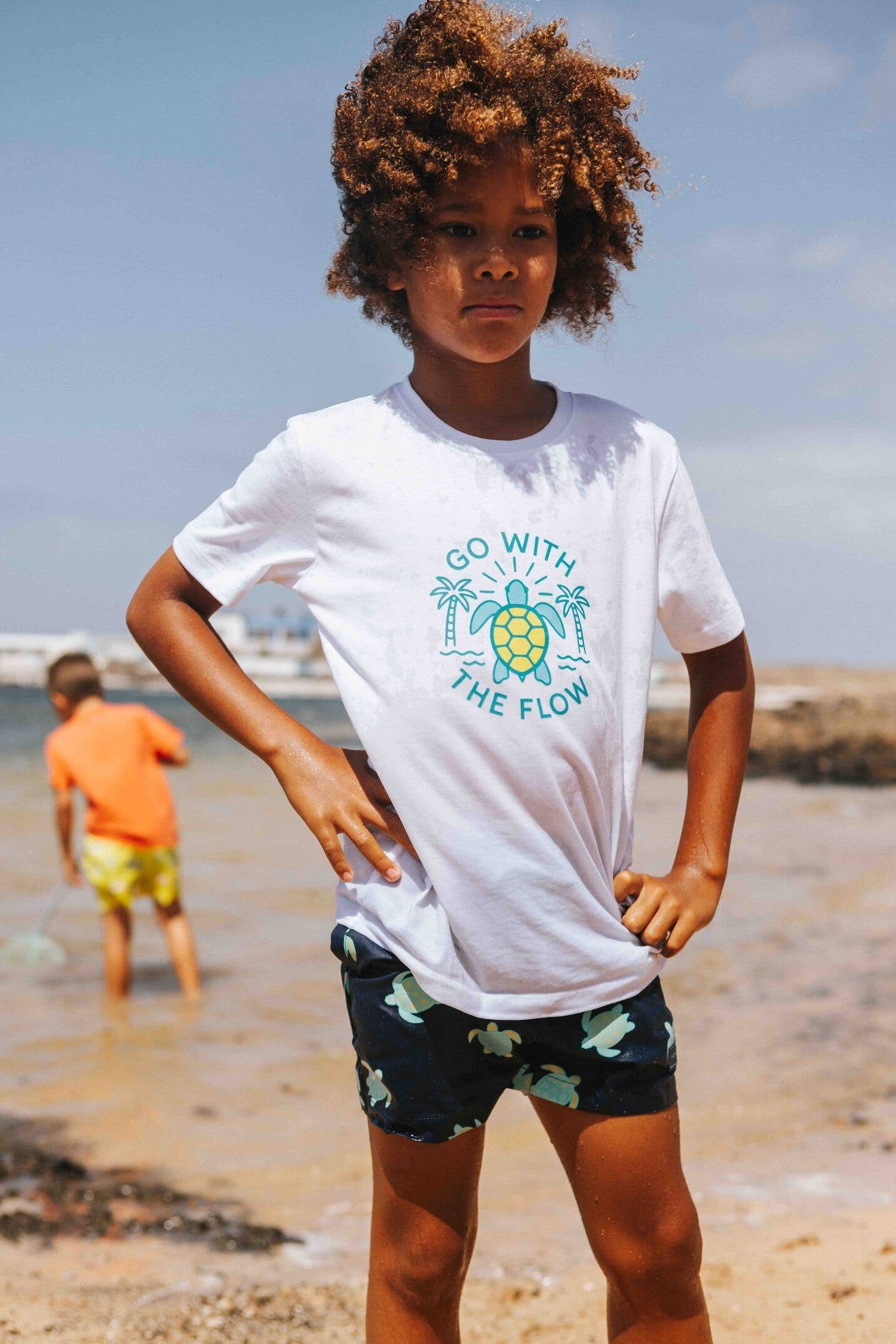 Turtle Color Changing Boys Swim Trunks