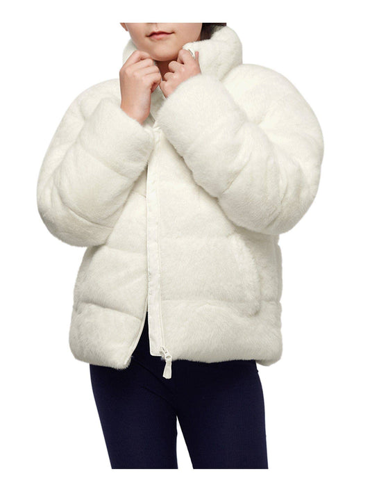 Girls' Fleece Coat Faux Fur Puffer Jacket
