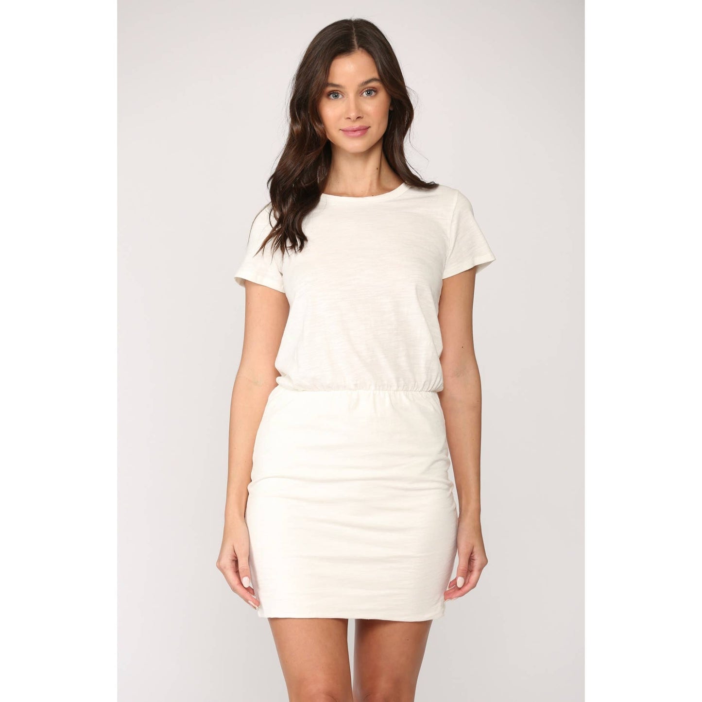 Solid Women's T-Shirt Short Sleeve Bodycon Mini Dress