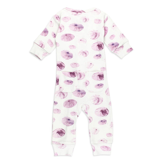 Organic Footless 2-Way Zipper Romper in Sea Urchin
