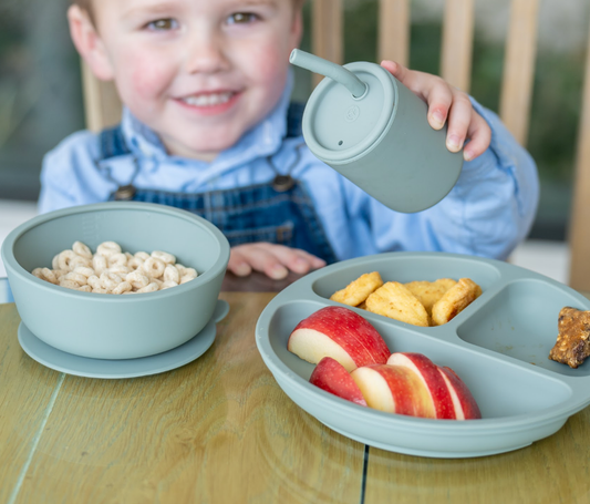 Silicone Toddler Straw Cups – 4 oz, Set of 2