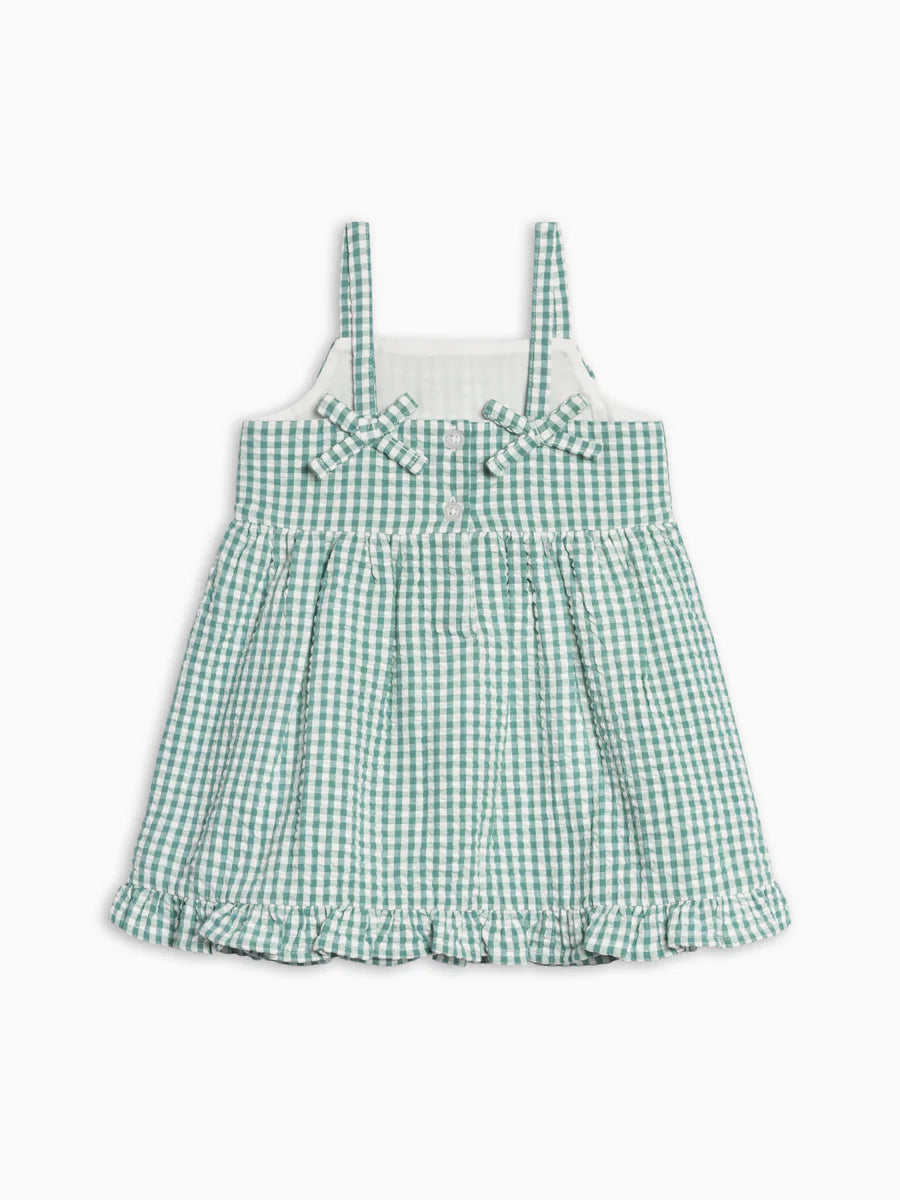 Juliette Seersucker Tank Dress - Laguna Gingham