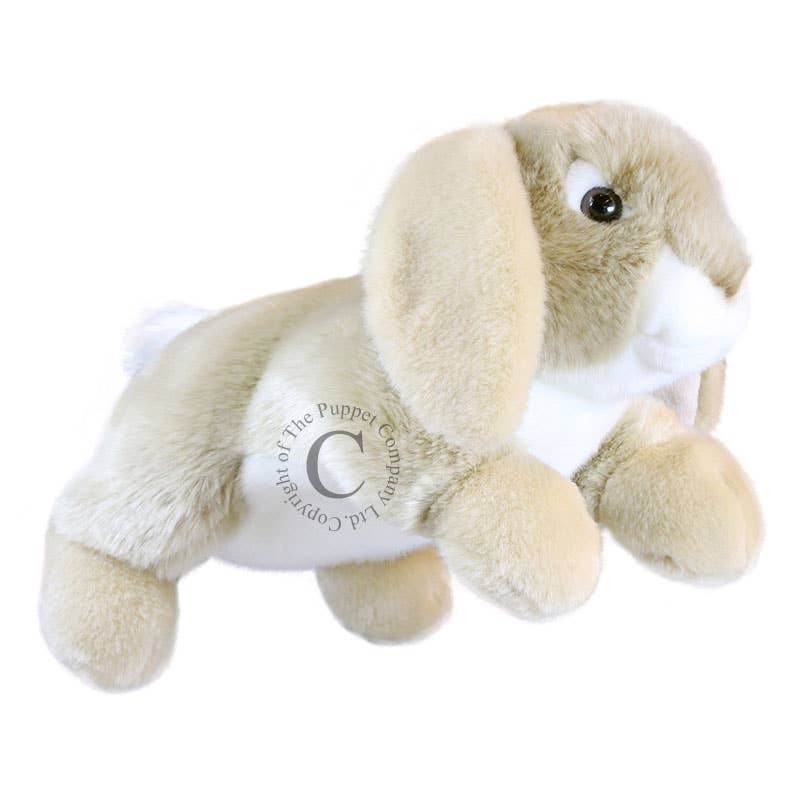 Full-Bodied Animal Hand Puppets - (Lop-Eared - Beige&White)