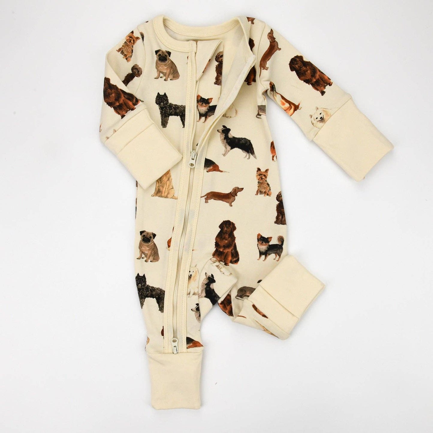 Organic Cotton Baby Pajamas 2-Way Zip Front Zipper Sleeper, Otis