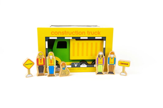 Magnetic Wooden Construction Truck