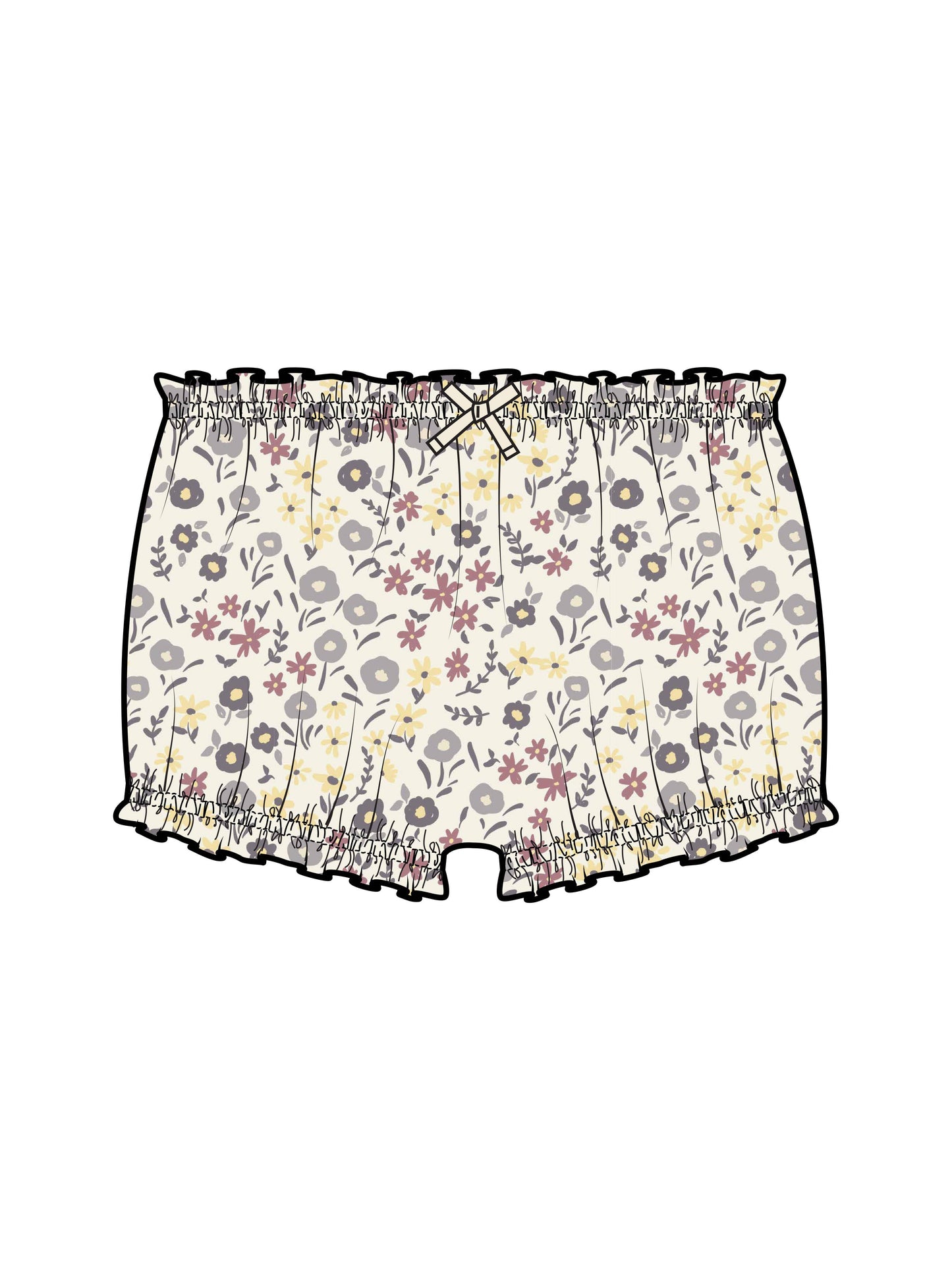 Organic Baby June Bloomers - Giada Floral / Lilla