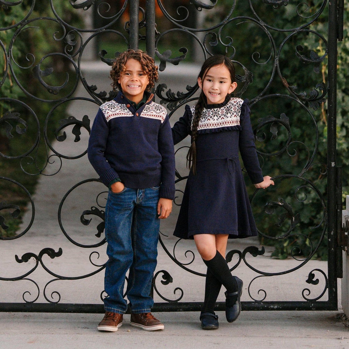 Organic Ruffle Collar Sweater Dress