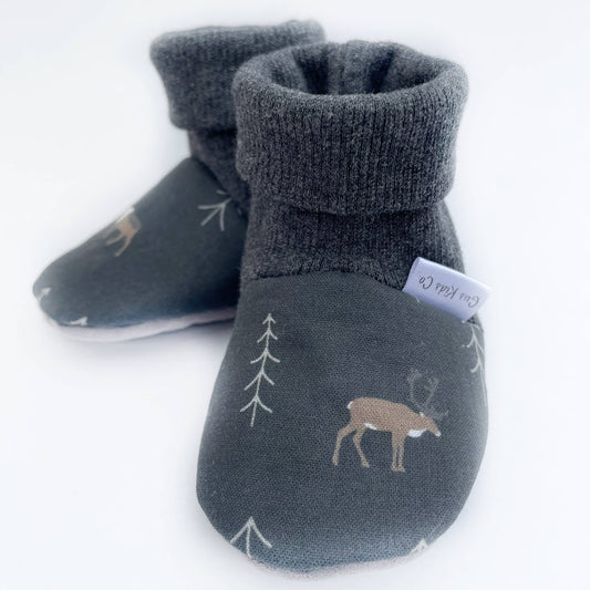 Moose Forest Baby Booties