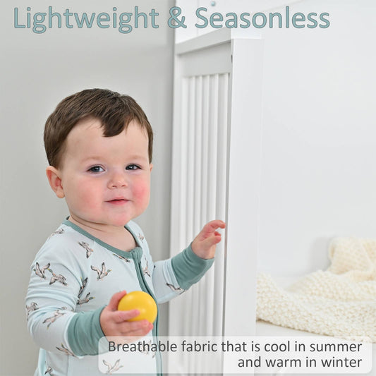 Quackin'up Mallard Duck Baby Bamboo Pajamas, 2-Way Zipper