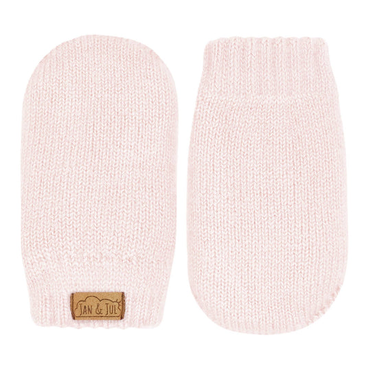 Light Pink | Kids Cozy Knit Mittens
