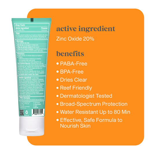 Thinkbaby Clear Zinc Sunscreen SPF 30, 3 fl oz