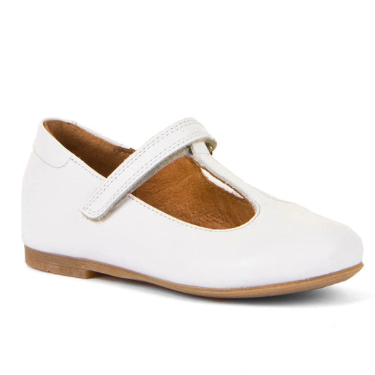 Froddo Fionas T-Bar Shoes- WHITE