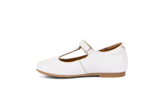 Froddo Fionas T-Bar Shoes- WHITE