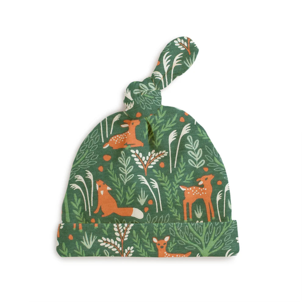 Knotted Baby Hat | Deer & Foxes Green