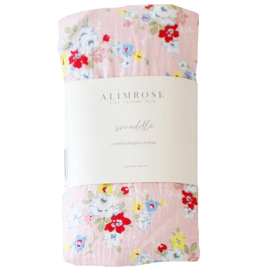 Muslin Swaddle Rose Garden