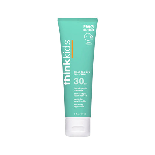Thinkbaby Clear Zinc Sunscreen SPF 30, 3 fl oz
