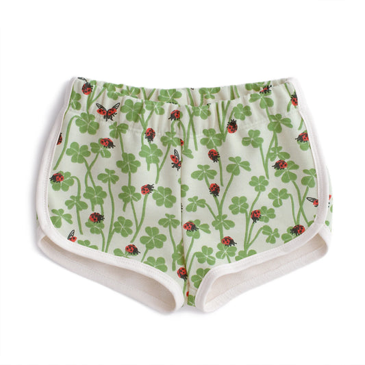 French Terry Shorts - Clover & Ladybugs