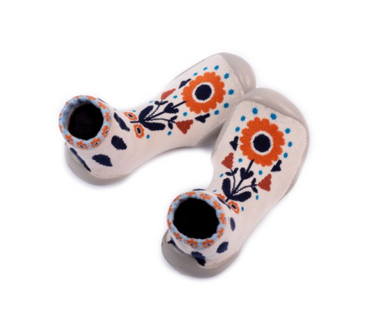 Collegien Bootie Slipper | Folk Flower