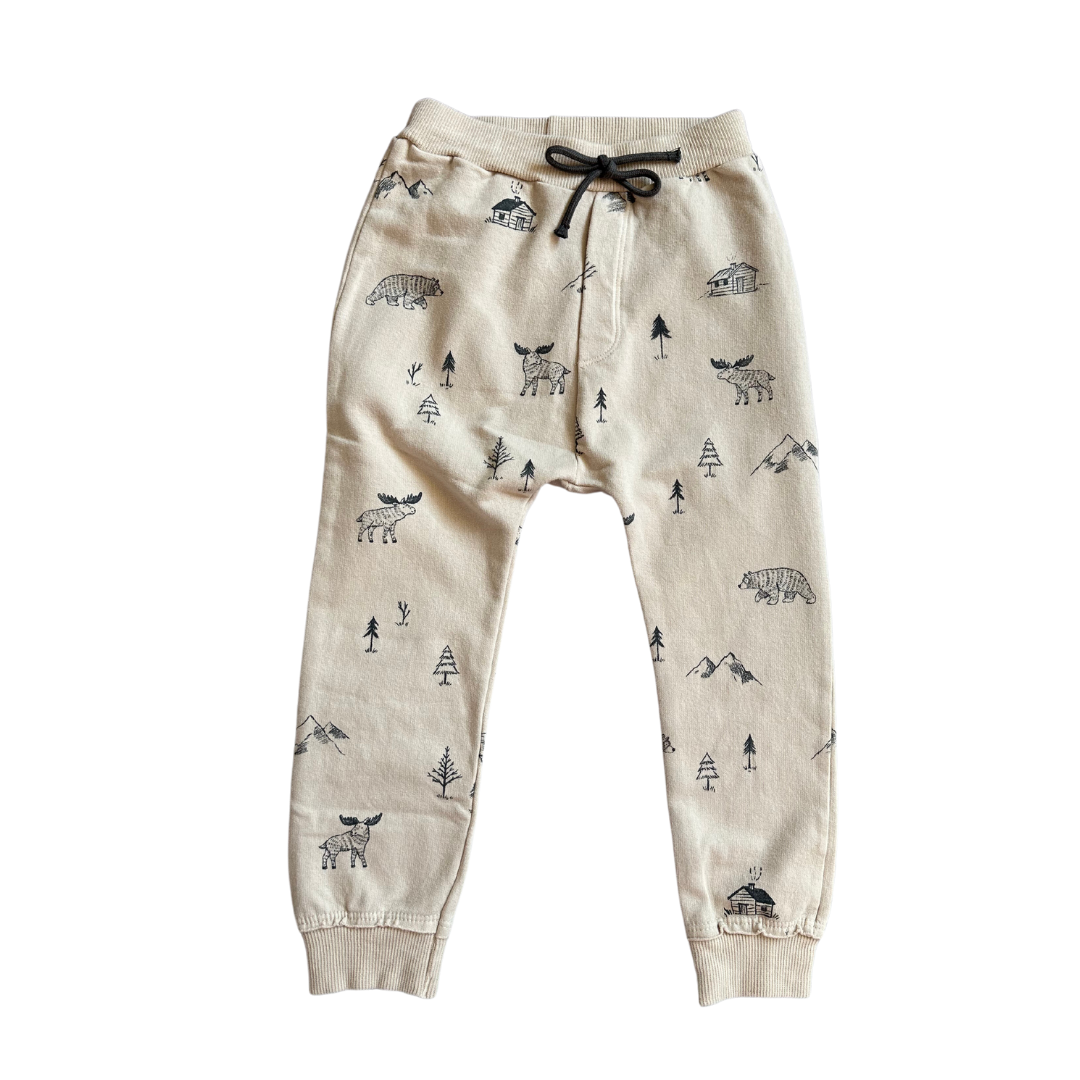 Organic Cotton Woodland Sweatpants | Stone