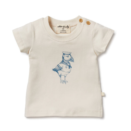 Organic Pocket Tee + Shorts Set | Petit Puffin