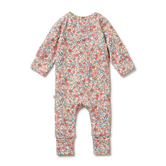 Summer Bloom Organic Zipsuit with Feet