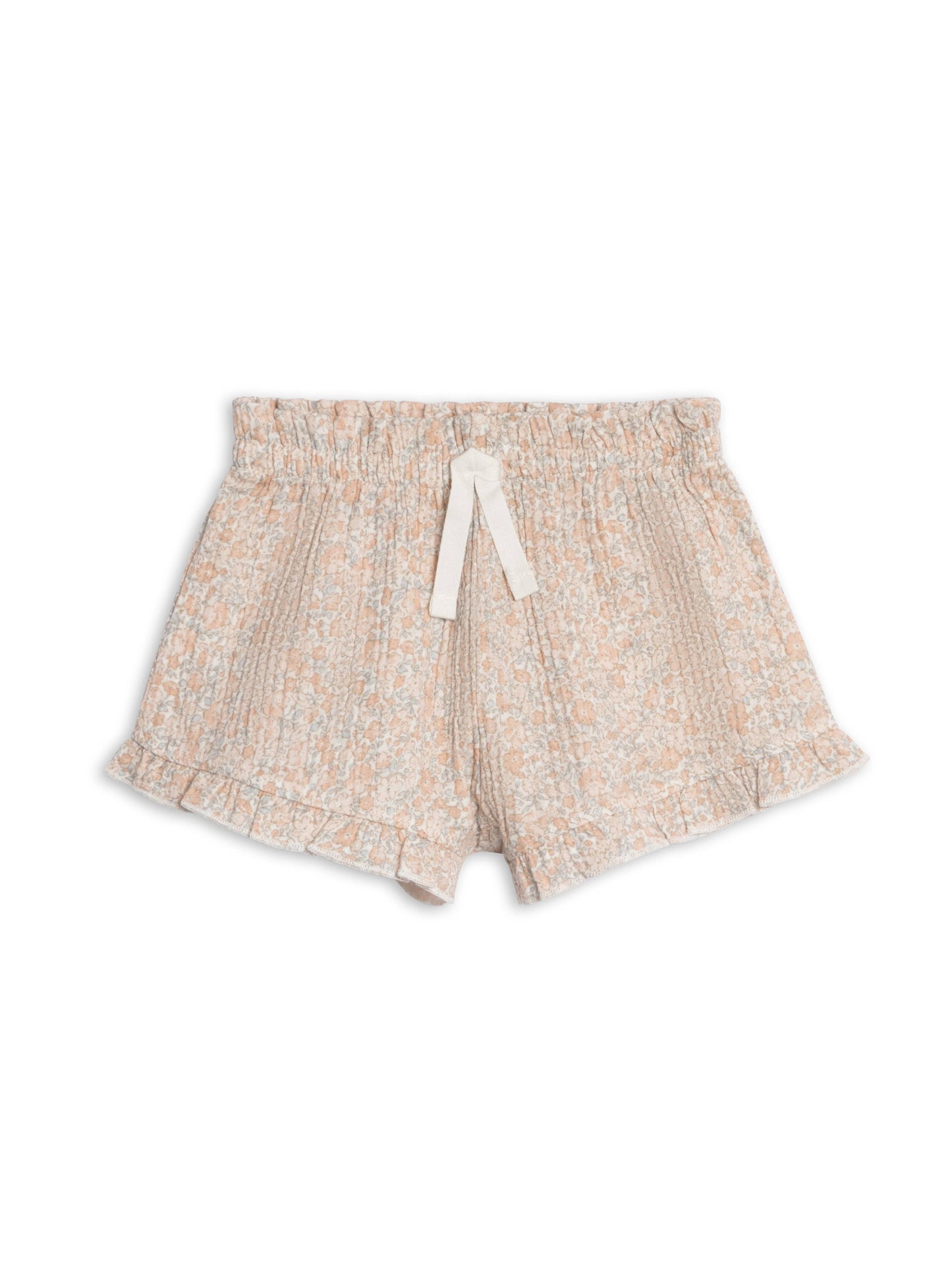 Luz Muslin Ruffle Shorts - Belmont Floral / Shell + Powder