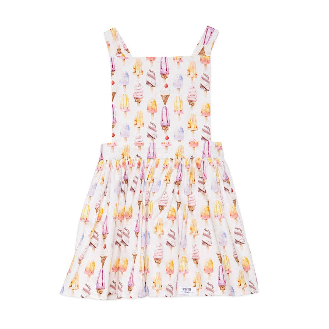 Pinafore Dress in Ice Cream/Popsicles