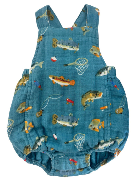 Gone Fishing / Muslin Retro Sunsuit