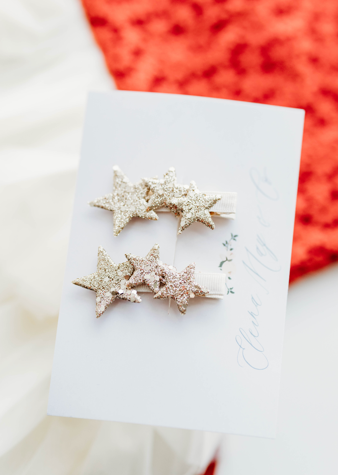 Glitter Star Clip SET - Gold