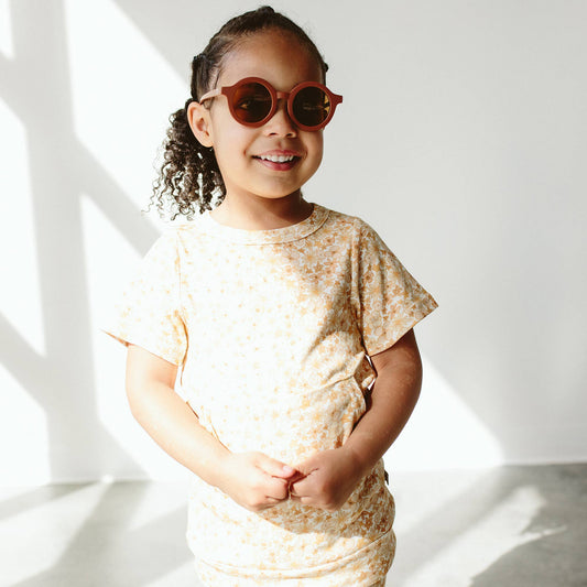 Viscose Bamboo + Organic Cotton Biker Set | Wildflowers