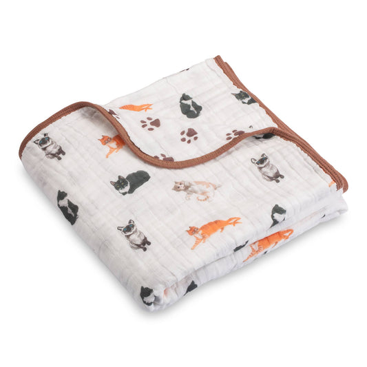 Here Kitty Kitty Baby Toddler Muslin Blanket