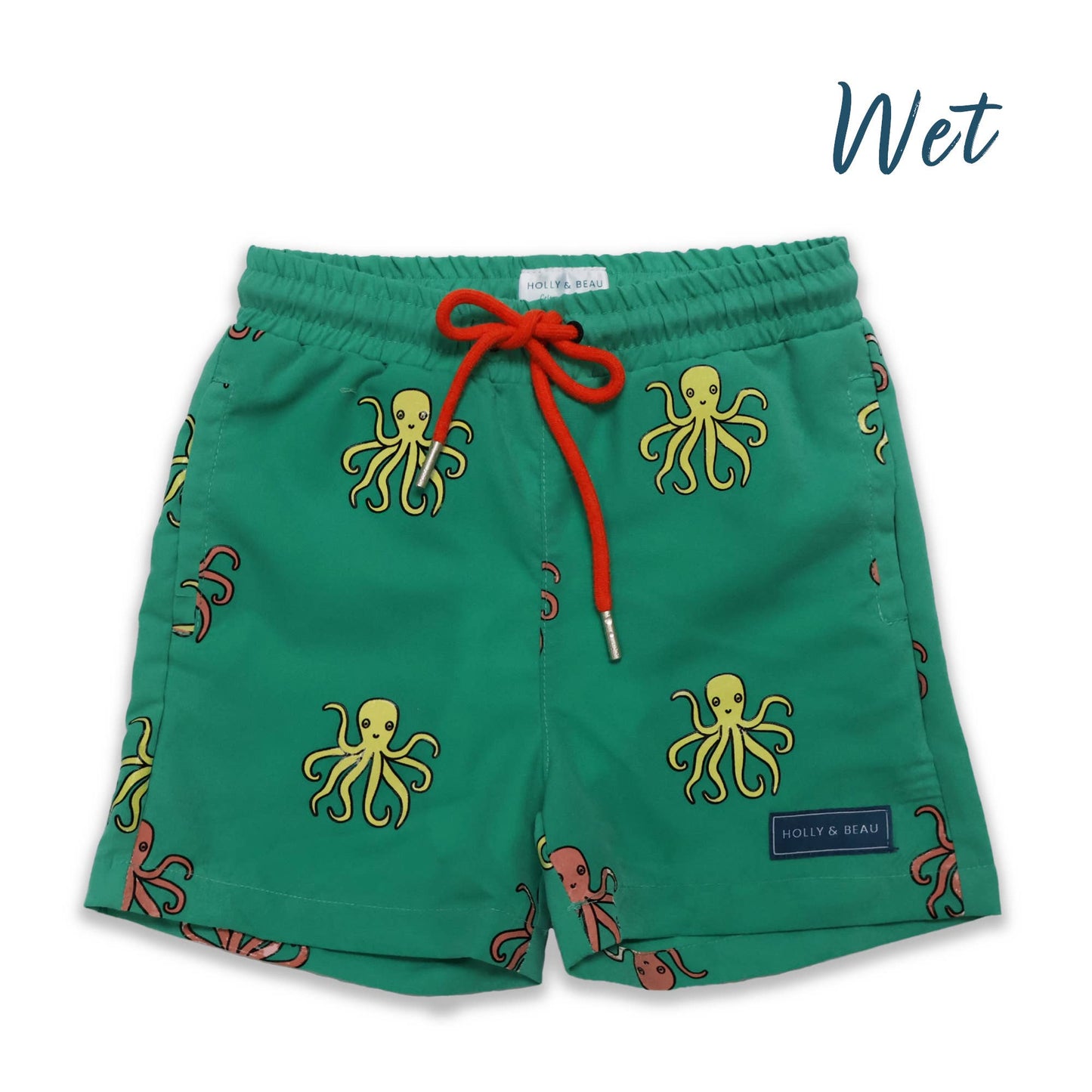 Octopus Color Changing Boys Swim Trunks