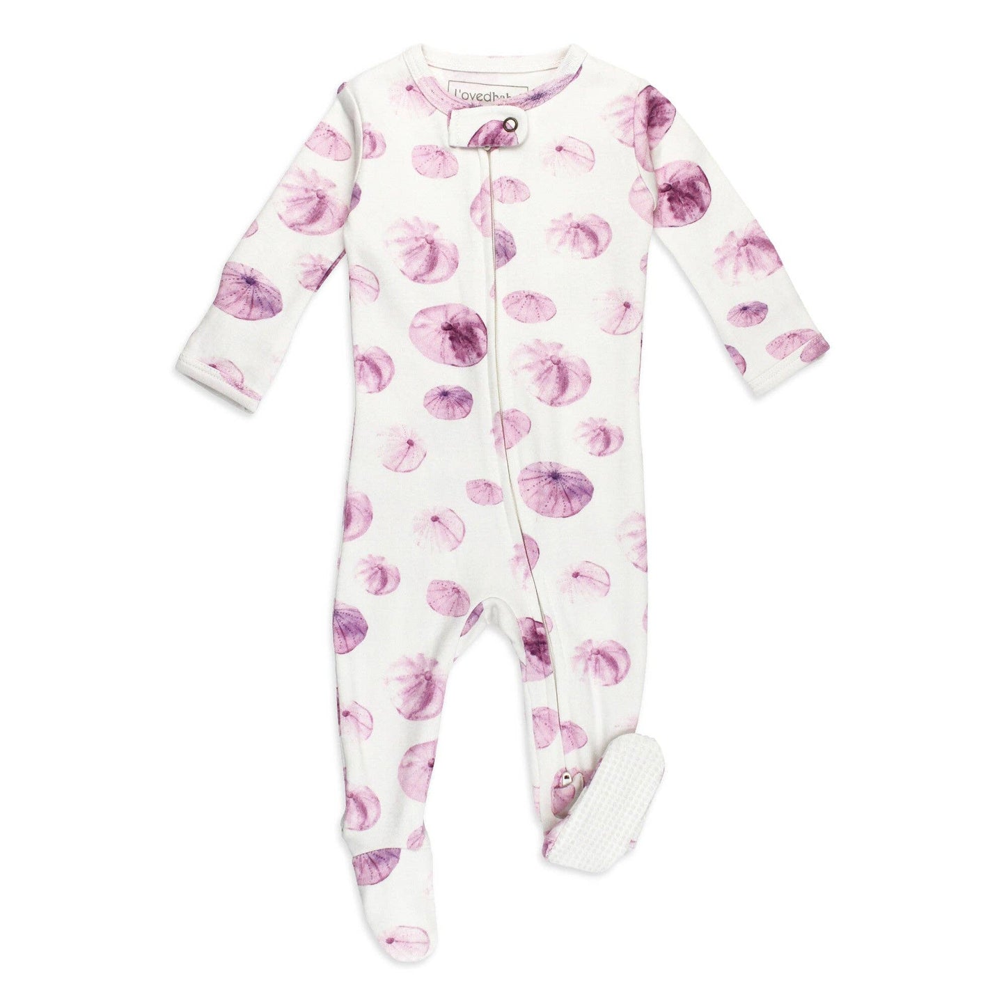 Organic 2-Way Zipper Footie in Sea Urchin