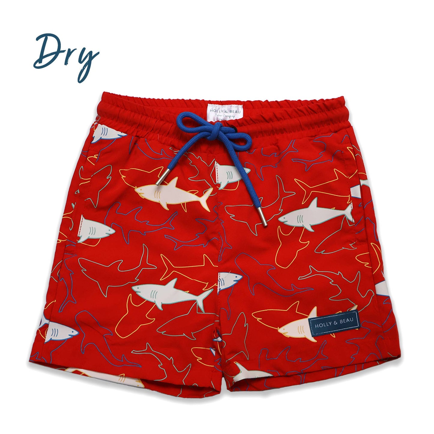 Shark Color Changing Boys Swim Trunks