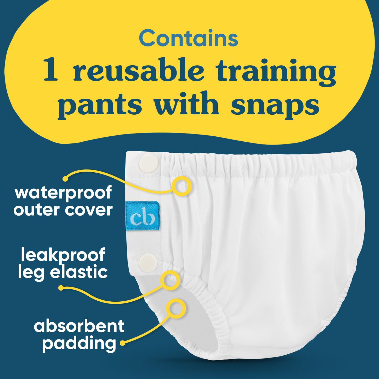 Reusable Potty Training Pants with Snaps, Pink Forest, 1ct