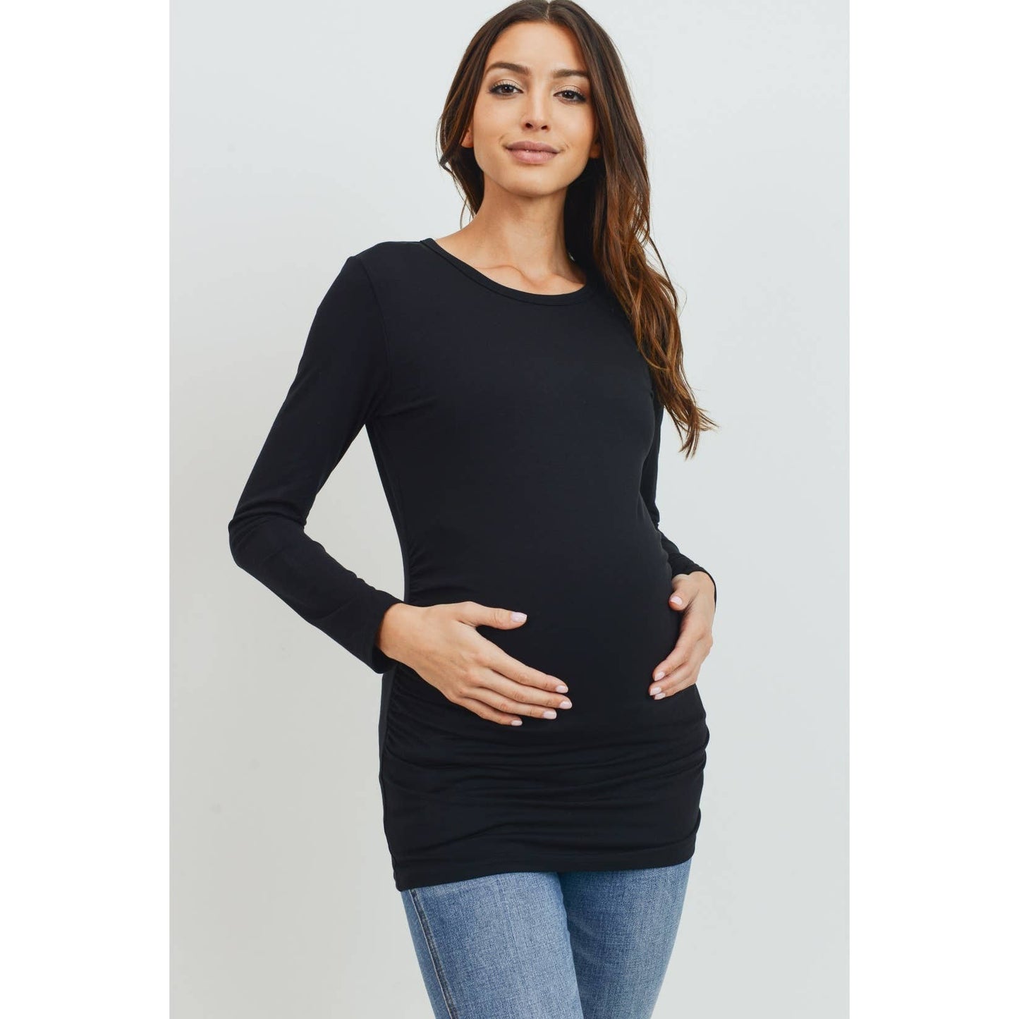Modal Jersey Round Neck Long Sleeve Top
