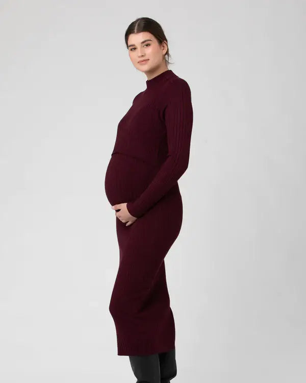 Nella Rib Nursing Knit Dress