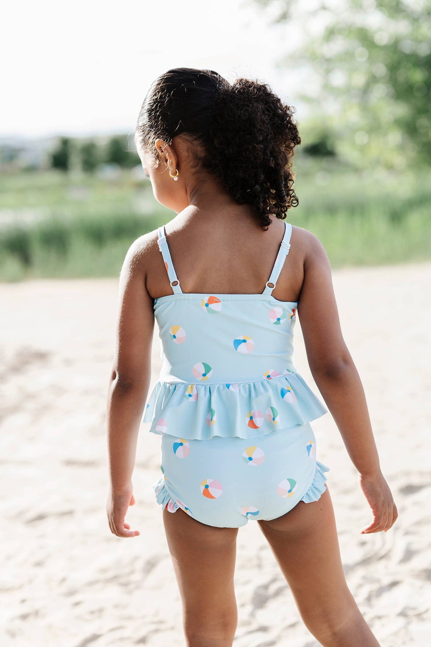 Emma Swim in Beach Ball | UPF 50 2-piece swimwear