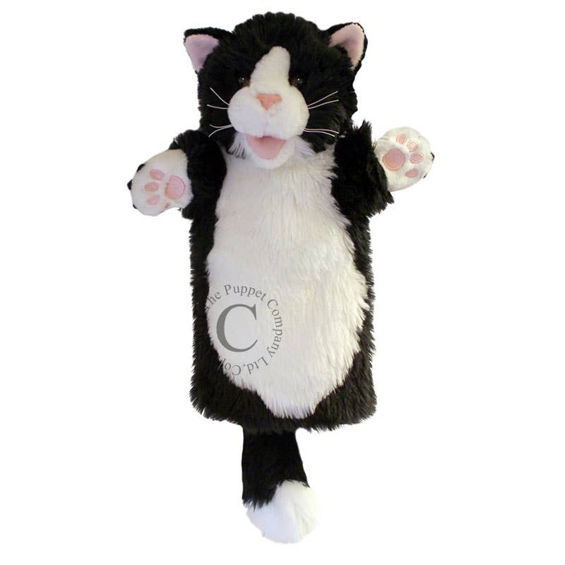 Long-Sleeved Hand Puppets: Cat (Black & White)